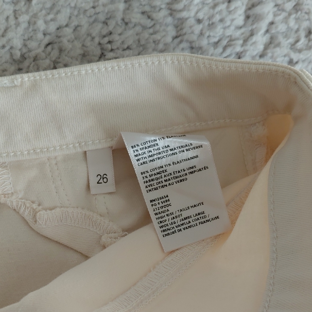 L'AGENCE Off-White Crop Wide Leg Pants - Picture 4 of 7